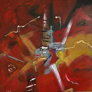 Rene de Groot - Abstract groot schilderij kopen? Bied vanaf 50!