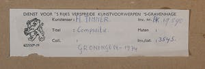 Henk Timmer - Compositie - 1974 - inkt op papier - BKR Groningen kopen? Bied vanaf 20!