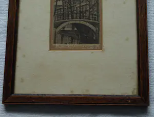 Sal Meijer - Ingelijste ets , Gracht in Amsterdam , Reguliersgracht ? – Nr. 17 kopen? Bied vanaf 25!