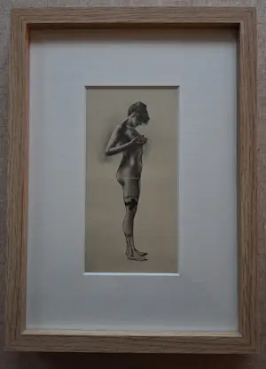 Felicien Rops - Dame. Portret. Naakt. 1908. Ingelijst. kopen? Bied vanaf 129!