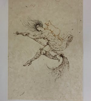 Leonor Fini - Aquatint La Sorcière sur le Balai kopen? Bied vanaf 50!