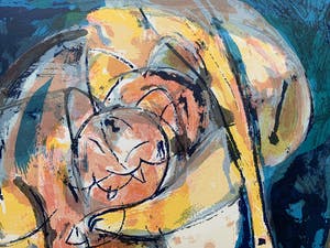 Anton Vrede - kleurenzeefdruk | Cherokee-Louise | 1991 kopen? Bied vanaf 60!