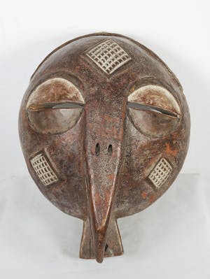 Luba - Groot houten vogelmasker met scarificaties kopen? Bied vanaf 1!