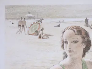 Pol Dom - Een dagje aan het strand - Kleurlitho kopen? Bied vanaf 45!
