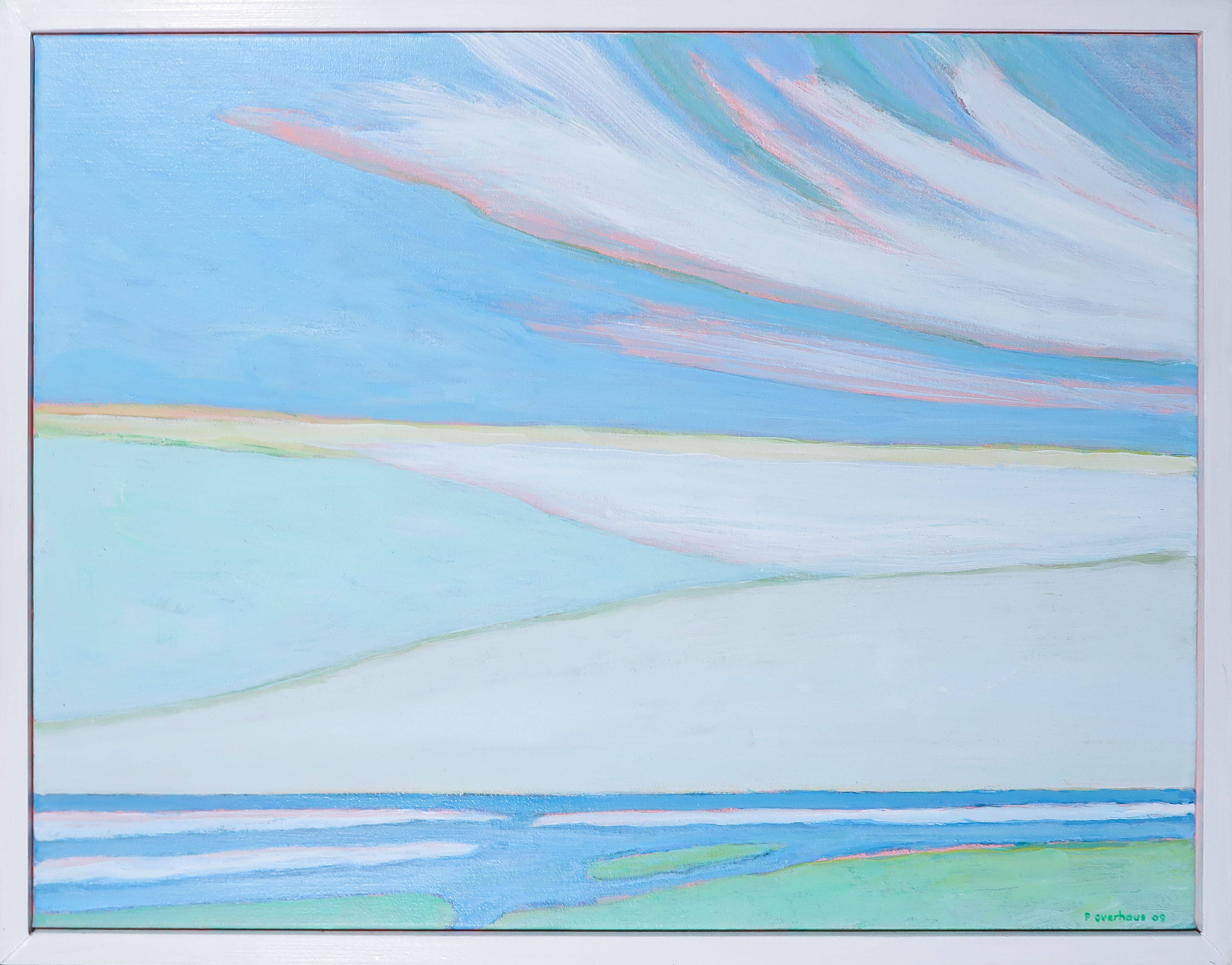 Paul Overhaus - Acryl op doek, Eindig oneindig 4 - Ingelijst verkocht voor € 70!