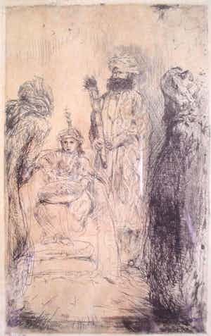 Marius Bauer - Ingelijste ets verkocht voor € 60!