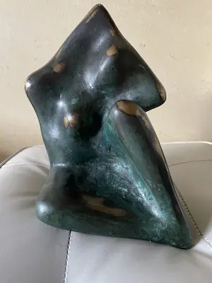 Jits Bakker - "Zitnimf" - gestileerd naakt - zwaar bronzen beeld kopen? Bied vanaf 1650!