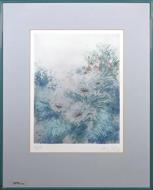 Heinz Voss - Kleurenets, Abstracte natuur - Ingelijst kopen? Bied vanaf 1!