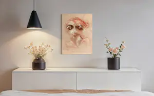Robert Detheux - Wunderschönes traumhaftes surrealistisches Pastellporträt kopen? Bied vanaf 170!