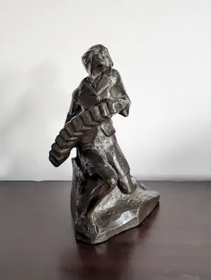 Andre Potteau - Accordeonist in brons groot formaat kopen? Bied vanaf 255!