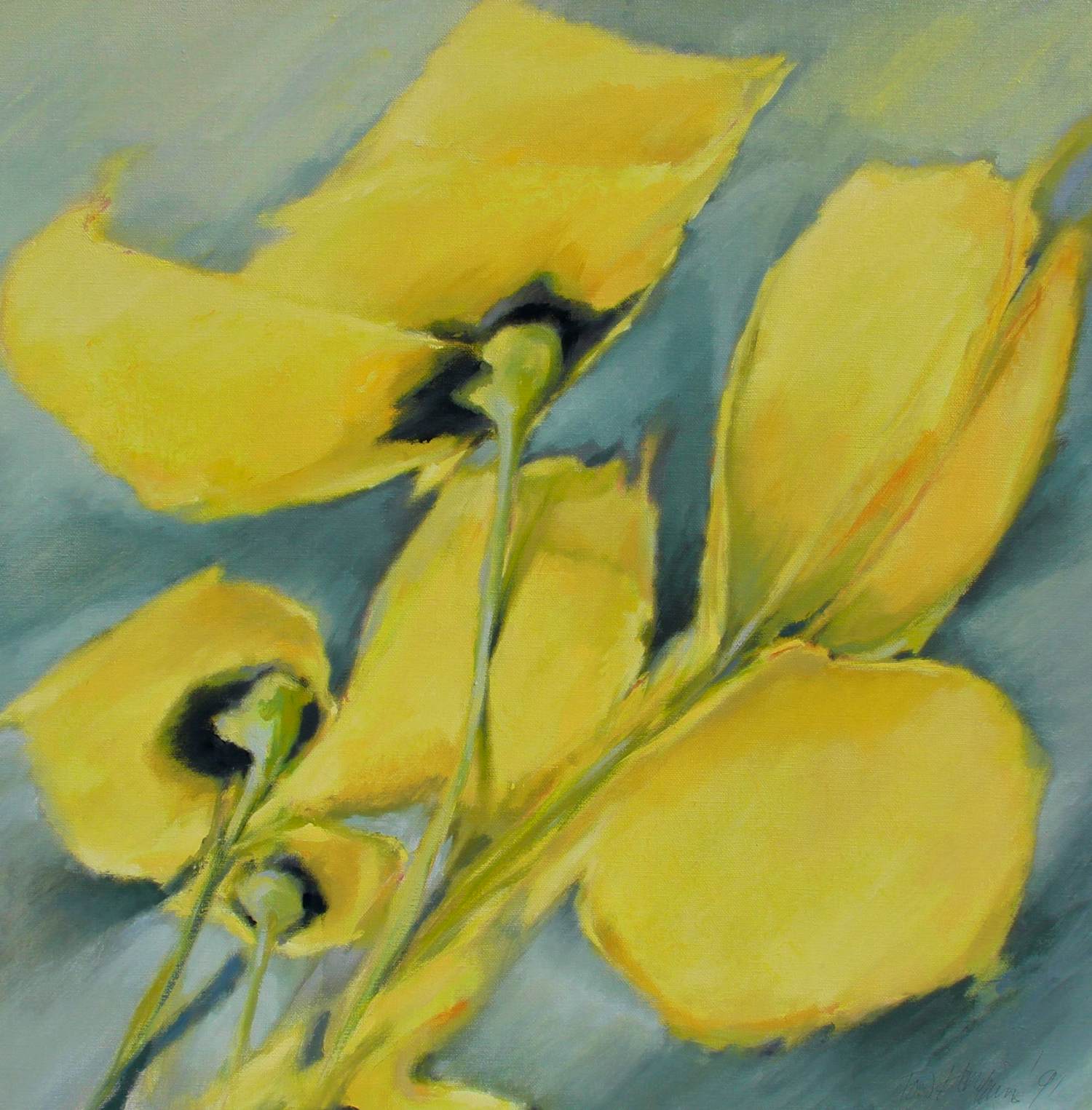 Fon Klement - Ingelijste olieverf: 'air de fête' - 1991 kopen? Bied vanaf 1000!