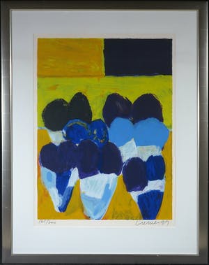 Jan Cremer - Zeefdruk, Tulpen I - Ingelijst (Groot) kopen? Bied vanaf 150!