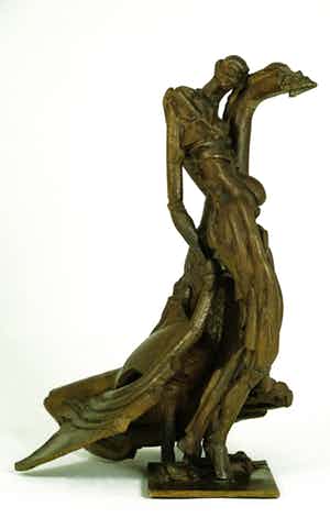 Brons (Onbekend) - Leda en de Zwaan - 12 kg verkocht voor € 795!