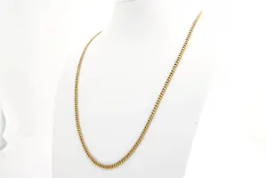 199 - Redelijk lang (60cm!) 18Krt donker geel gouden Gourmet collier kopen? Bied vanaf 960!