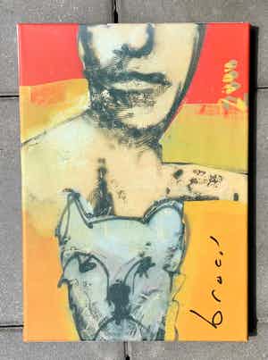 Herman Brood - Man met hond op linnen verkocht voor € 100!