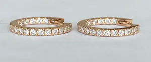 18 karaat Rosé gouden oorbellen  met 0.72 ct Diamanten kopen? Bied vanaf 800!