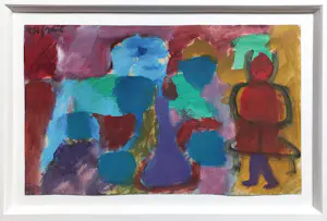 Eugène Brands - Kind in een tuin (1956), geverniste gouache (zeer mooi ingelijst) kaufen? Bieten Sie von 1000!