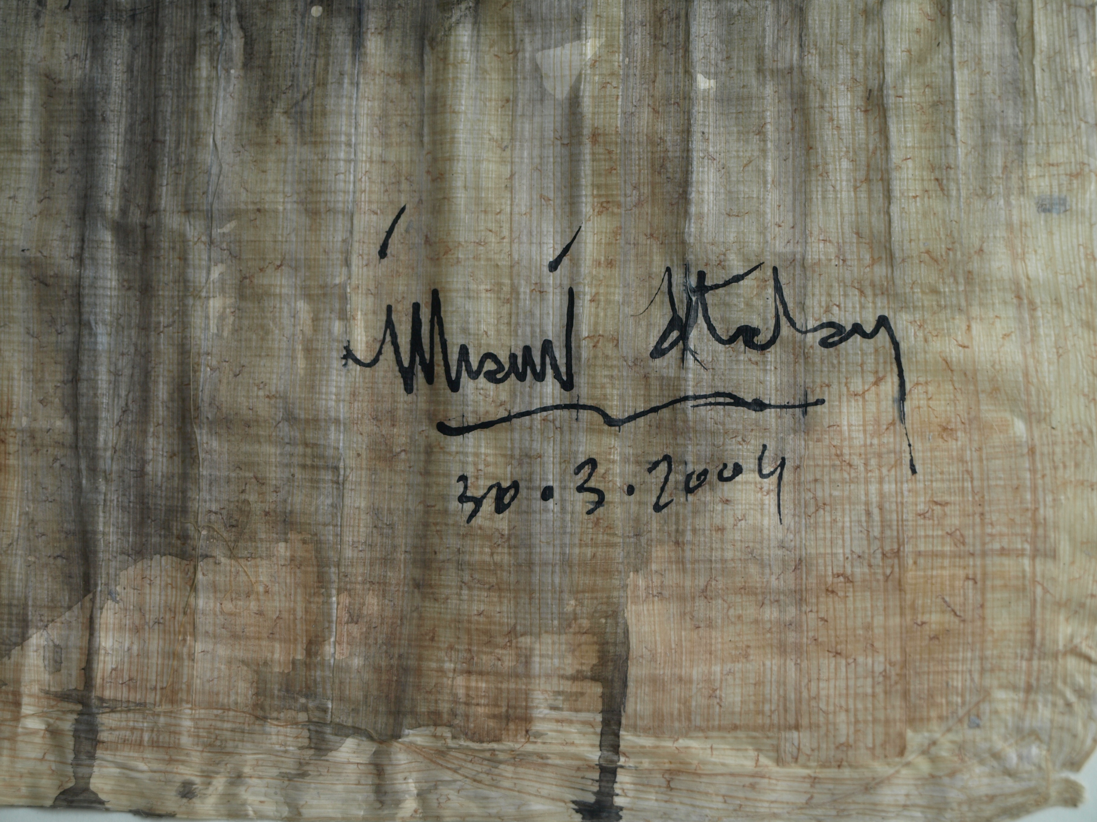 Niet of onleesbaar gesigneerd - Oost-Indische inkt, op zijde? , Portret meisje - gesigneerd & ingelijst - 2004 kopen? Bied vanaf 1!