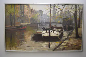 Jan Korthals - Amsterdams stadsgezicht kopen? Bied vanaf 2500!