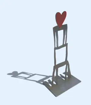 Klaas Gubbels - Liefde boven alles, handgekleurd metalen beeld (2018) kopen? Bied vanaf 295!