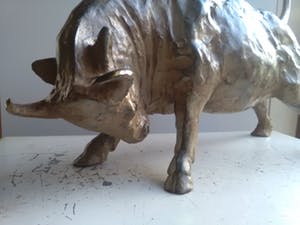 Pierre Chenet - Stier in aanvalshouding getekend brons kopen? Bied vanaf 275!