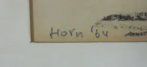 Lex Horn - Houtskool op papier, Ruiters aan het strand - Ingelijst kopen? Bied vanaf 80!