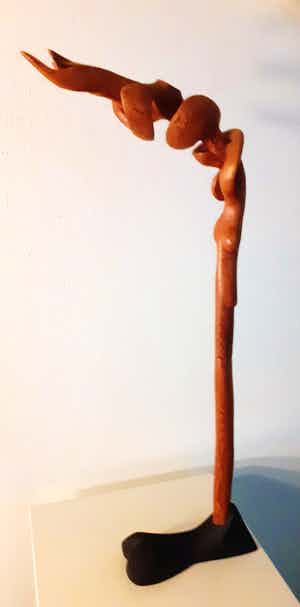 Coen Keer - 'Verwaaid', beeld van lindenhout verkocht voor € 50!