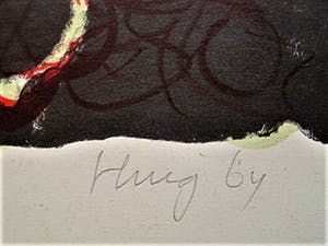 Gabriëlle Huig - Vroege (1964) Figuratieve "Rietveld Academie" Litho "Vuurvlieg" gesigneerd kopen? Bied vanaf 1!
