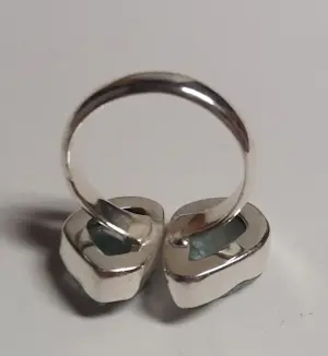 Set Zilveren sieraden  met Ruwe Aquamarijn . kopen? Bied vanaf 95!