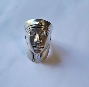 zilveren vintage egyptische farao statement ring Toutankhamon kopen? Bied vanaf 60!