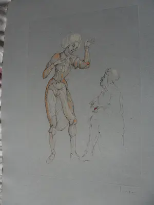 Leonor Fini - Originele ets "Scène de Théatre" kopen? Bied vanaf 40!