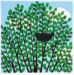 Joseph Willaert - Boomtop met nest verkocht voor € 350!