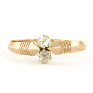 Acheter14k rood gouden ring bezet met roos diamant 0.20 ct - rm 19.75? Enchérissez de 180!