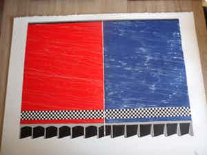 Ko Aarts - Zeefdruk, Titel: "Finishing touch". Kleine oplage 20 stuks verkocht voor € 40!