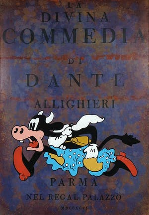 Jan Bollaert - Gemengde techniek op board, Commedia di Mucca (Groot) kopen? Bied vanaf 80!