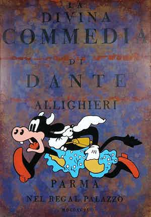 Jan Bollaert - Gemengde techniek op board, Commedia di Mucca (Groot) verkocht voor € 80!