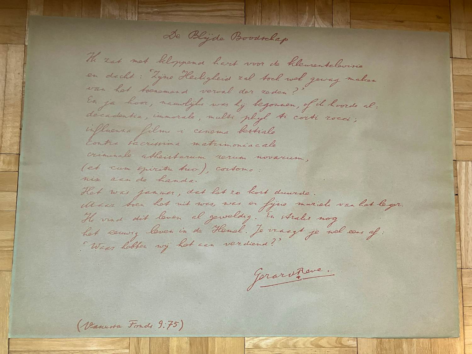 Gerard Reve - De Blijde Boodschap (rijmprent) kopen? Bied vanaf 30!