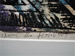 Niet of onleesbaar gesigneerd - Link Gallery - Grote handgekleurde Litho - slechts 2 exemplaren! - gesigneerd kopen? Bied vanaf 1!