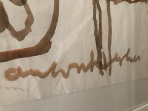 Anton Heyboer - Laat werk van " Koe met kind " op gekreukt papier. kopen? Bied vanaf 85!