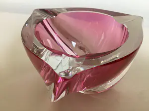 Val-Saint-Lambert - Kristal object roze glas kopen? Bied vanaf 85!