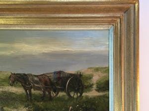 Johan Scherrewitz - Duinlandschap met paard en wagen kopen? Bied vanaf 600!