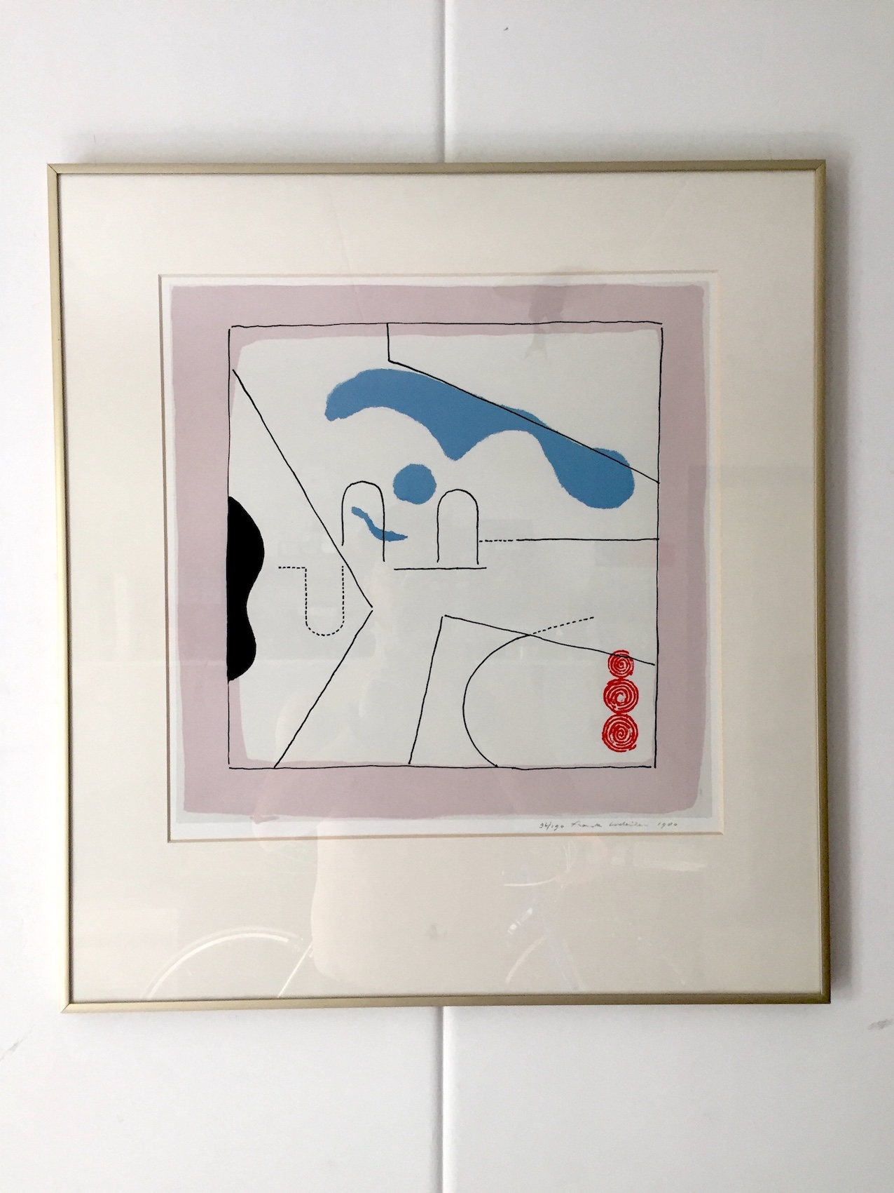 Frank Lodeizen - Zeefdruk, Ingelijst verkocht voor € 65!