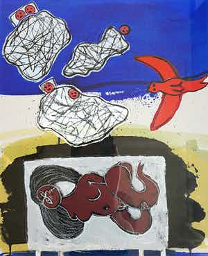 Corneille - Six reves peints, zeefdruk (netjes ingelijst) verkocht voor € 1!