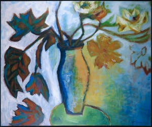 Marieke Thomassen - Acryl op doek, Jaargetijden vaas (Groot) kopen? Bied vanaf 150!