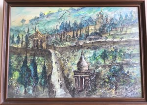 Jan Makkes - Olijfberg met Getsemane Jerusalem kopen? Bied vanaf 250!