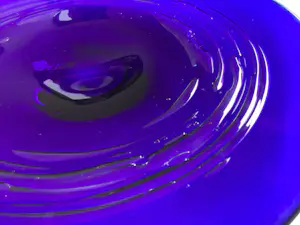 Jan Beranek - Cobalt blauwe glazen schaal met lucht slierten kopen? Bied vanaf 65!