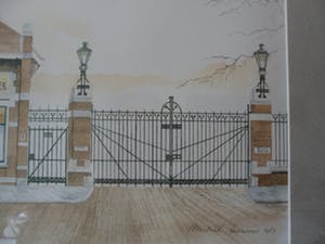 Michiel Laernoes - Aquarel, van de Gemeente gas fabriek te Den Haag kopen? Bied vanaf 10!