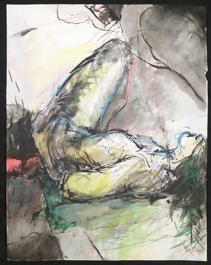 Franscz Witte - Gemengde techniek op papier, Zonder titel kopen? Bied vanaf 1!