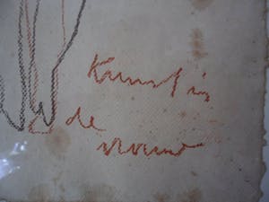 Anton Heyboer - krijttekening uit 1989. Titel,"Kunst is de Vrouw"met 2 vrouwen. kopen? Bied vanaf 100!