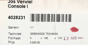 Jos Verwiel - Krachtig, groot en eigentijds werk van Jos Verwiel kopen? Bied vanaf 650!